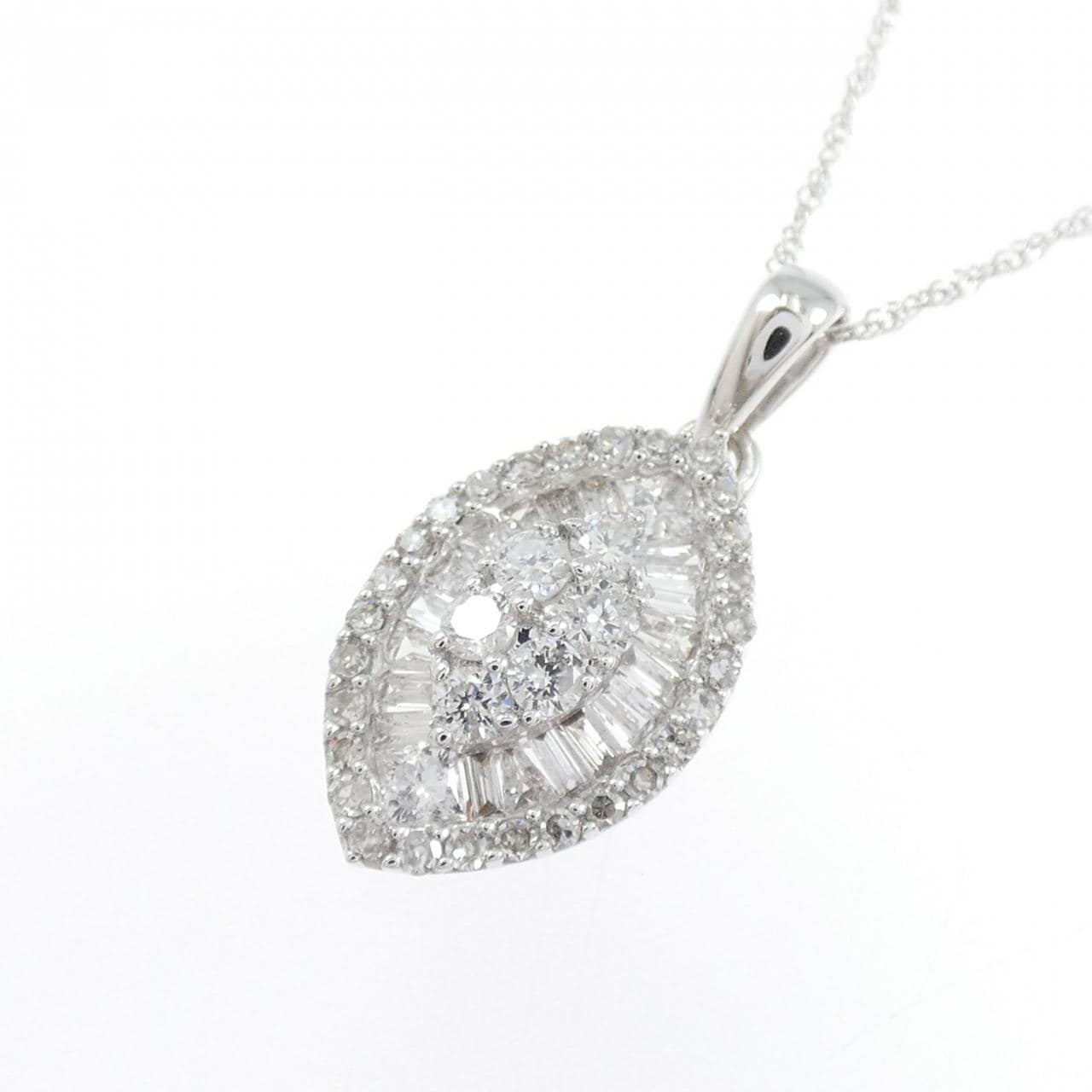 K18WG ダイヤモンド ネックレス 0.50CT