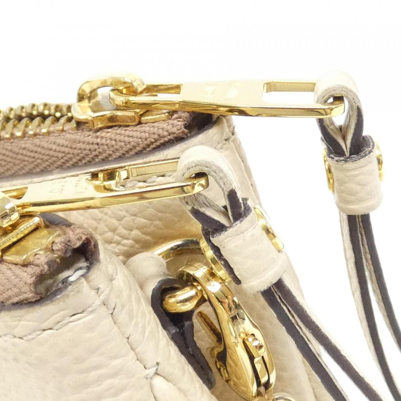LOUIS VUITTON雙色Monogram Empreinte Pochette 雙拉鍊 2020AW M80084 單肩包