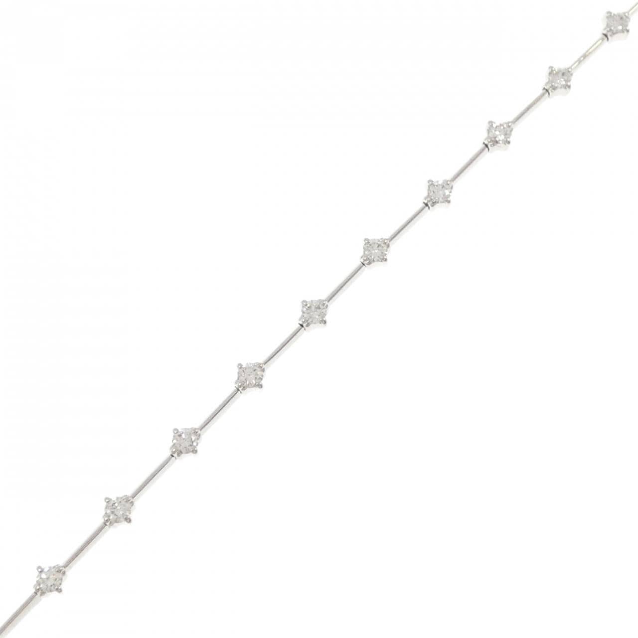K18WG ダイヤモンド ブレスレット 1.25CT