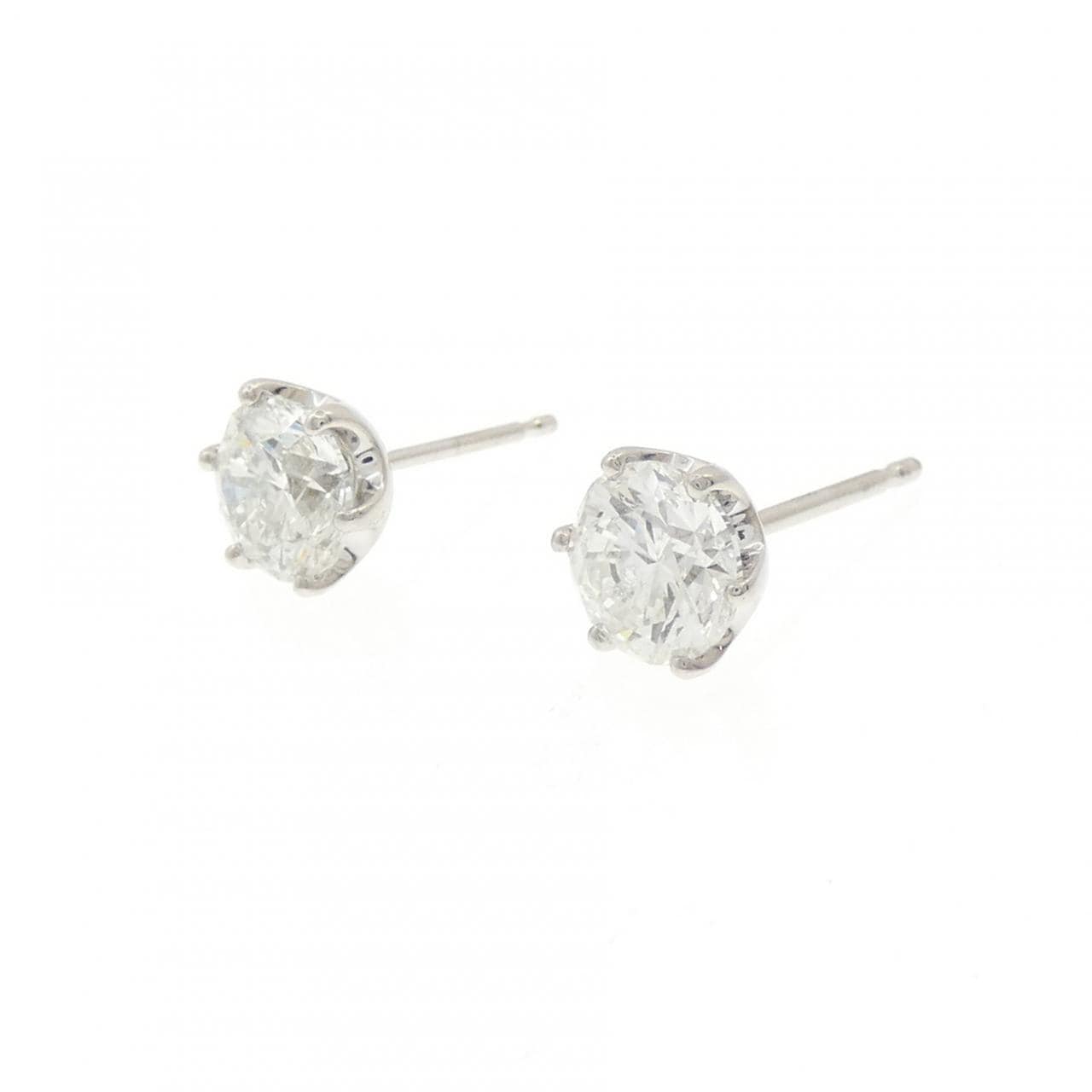 PT900 ダイヤモンド ピアス 1.003CT 1.006CT H-I SI2-I1 Good