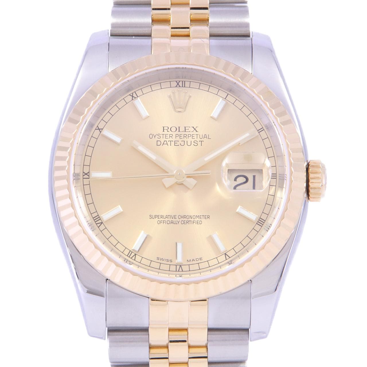 ROLEX Datejust 116233 SSxYG Automatic F number