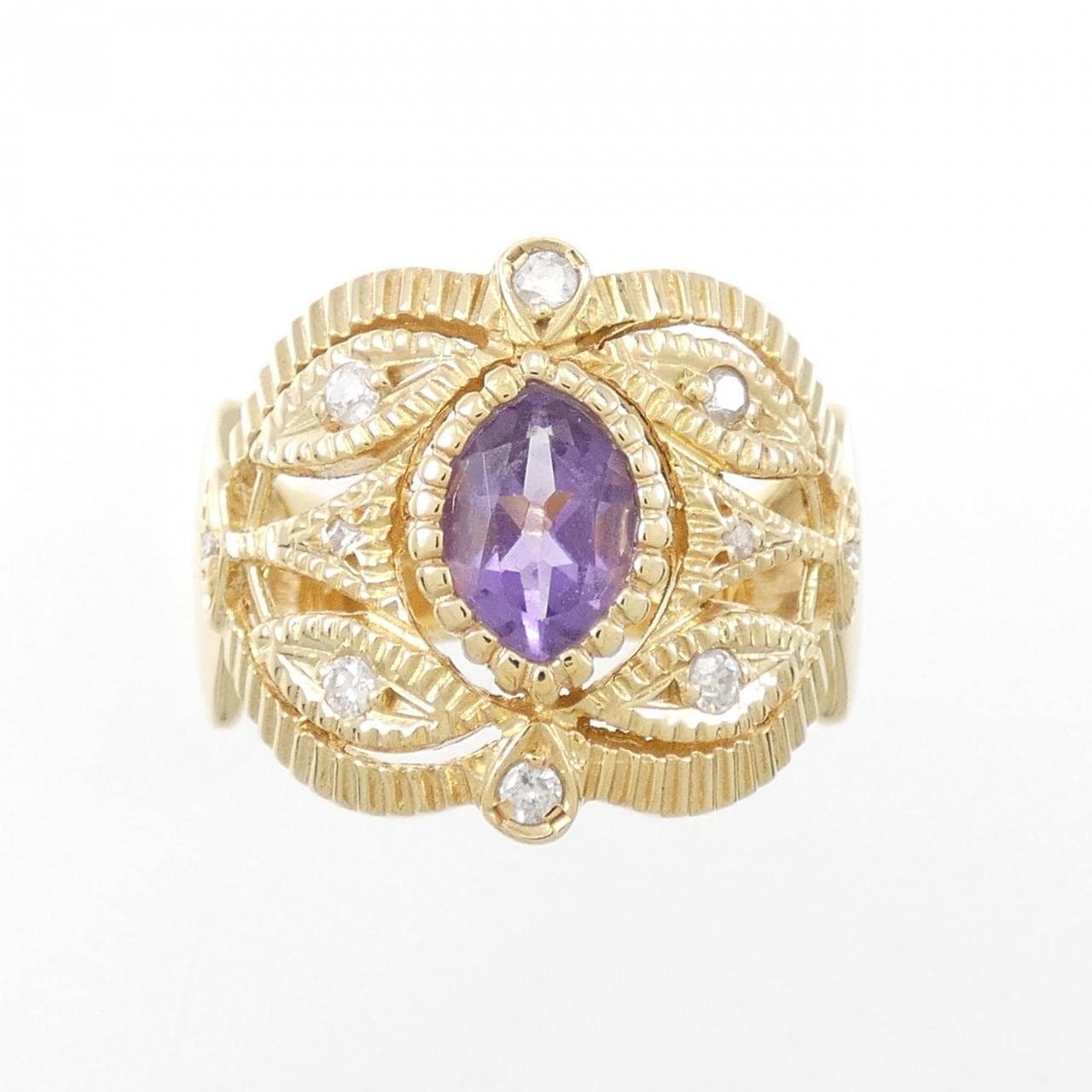 K18YG amethyst ring