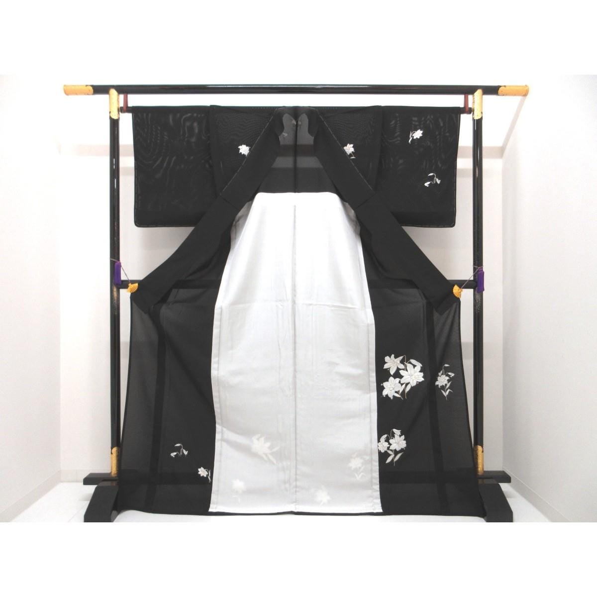 【未使用品】単衣　駒絽訪問着　刺繍加工