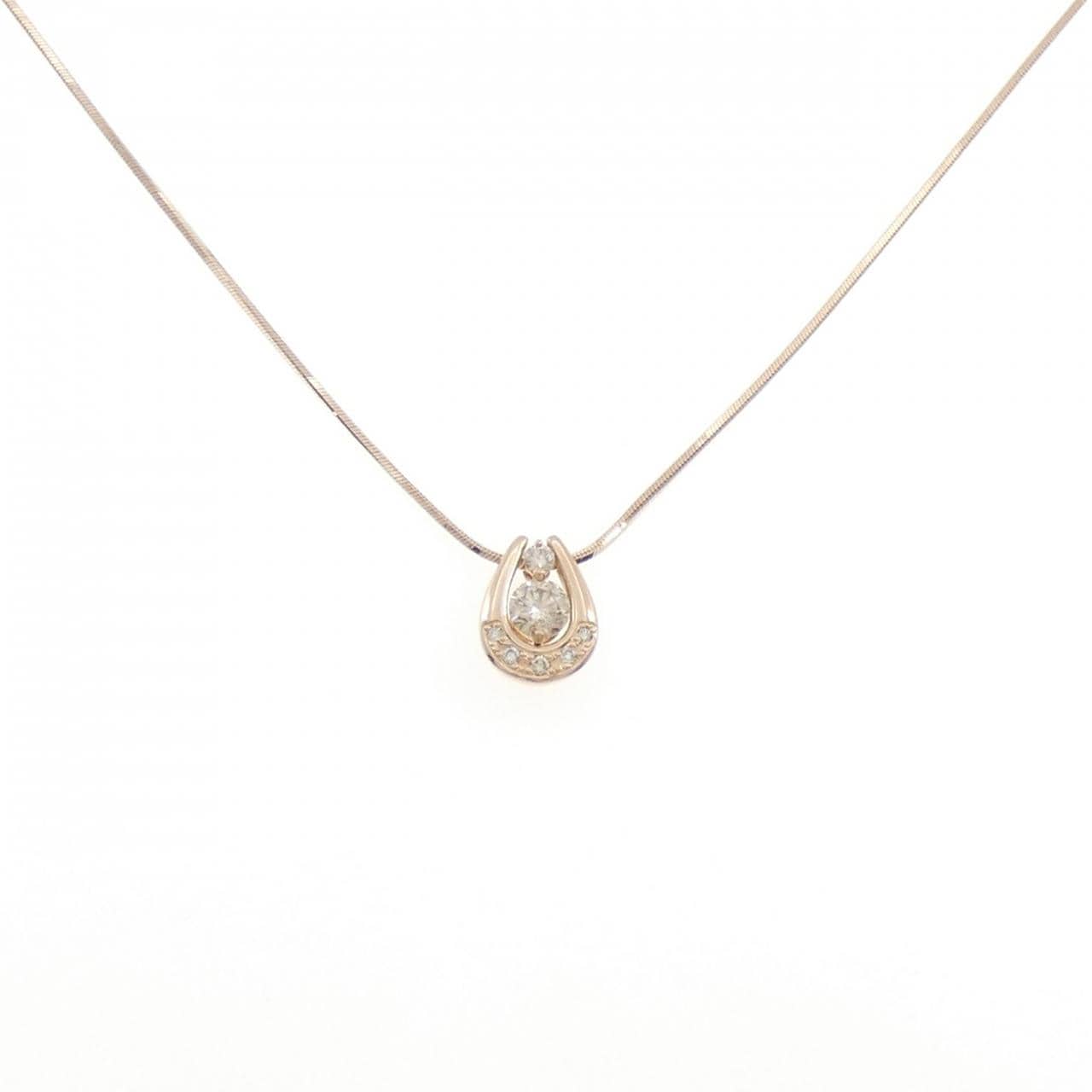 K18PG ダイヤモンド ネックレス 0.38CT