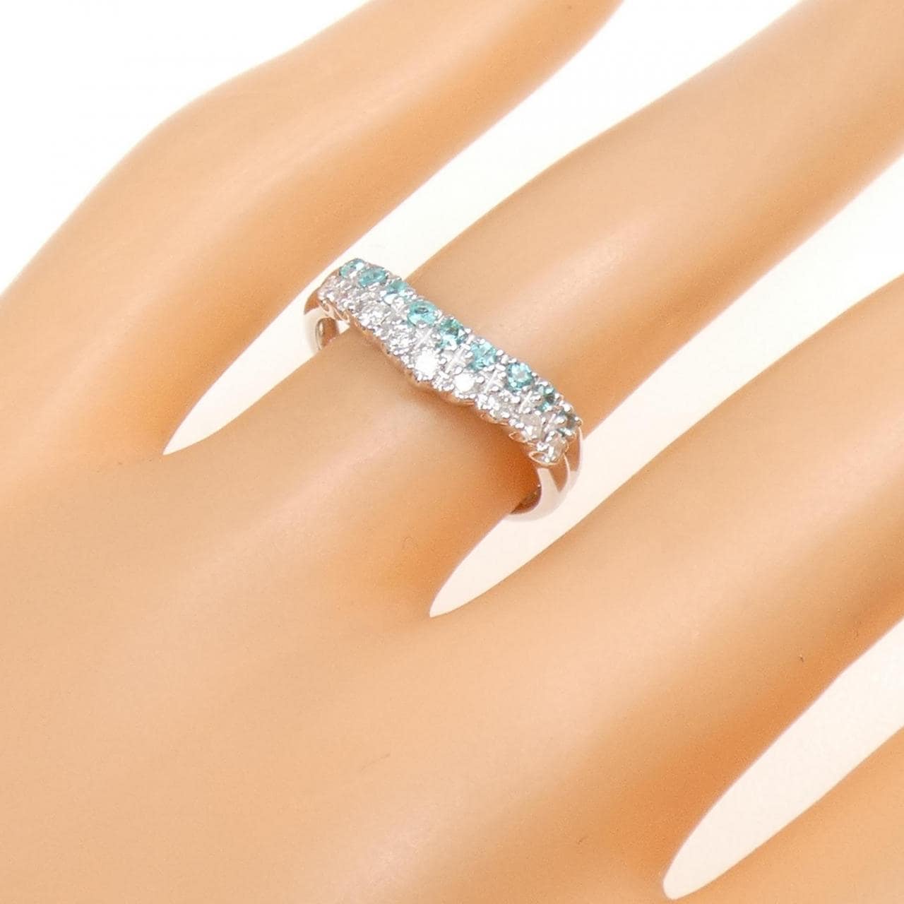 K14WG トルマリン リング 0.14CT