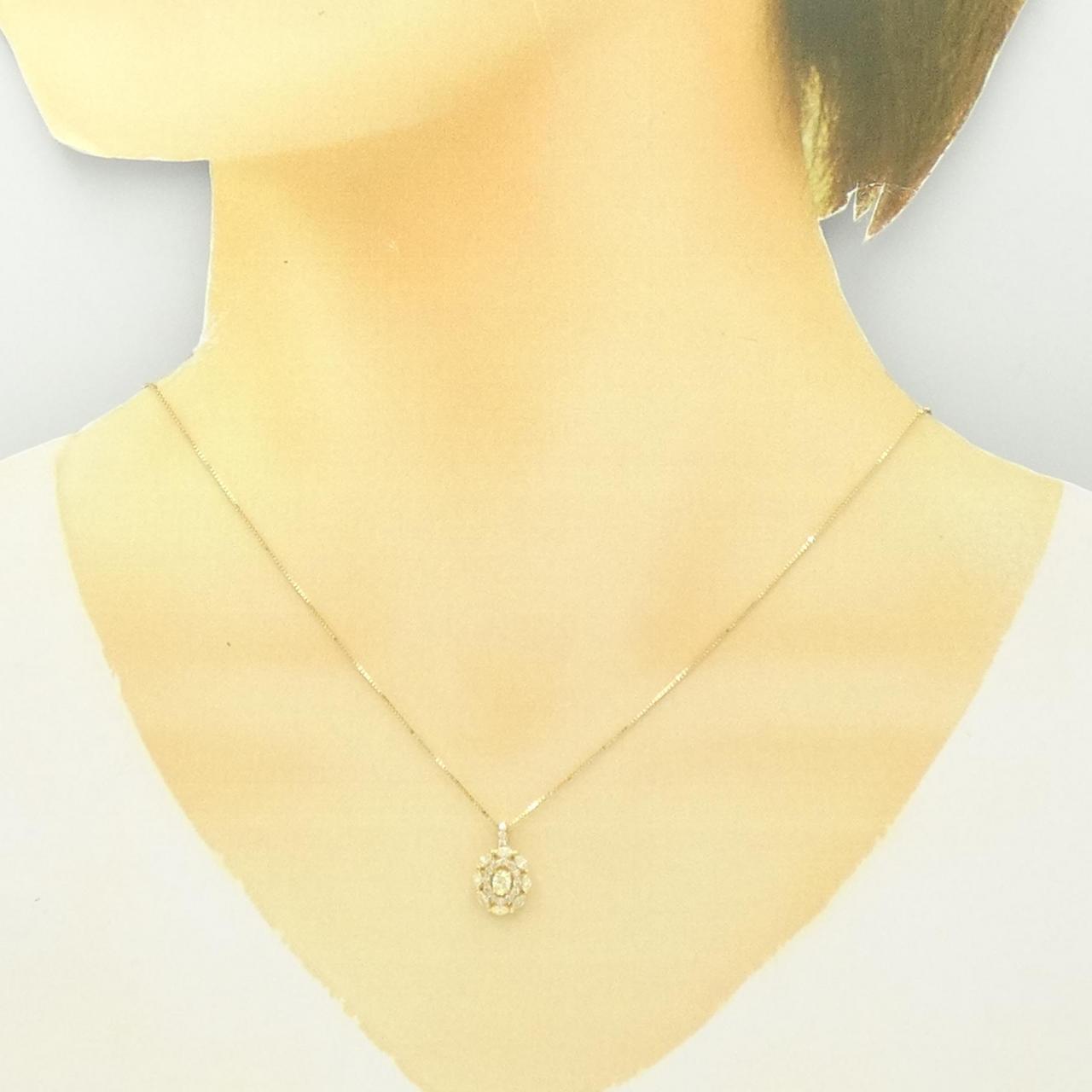 [BRAND NEW] K18YG Diamond necklace 0.50CT