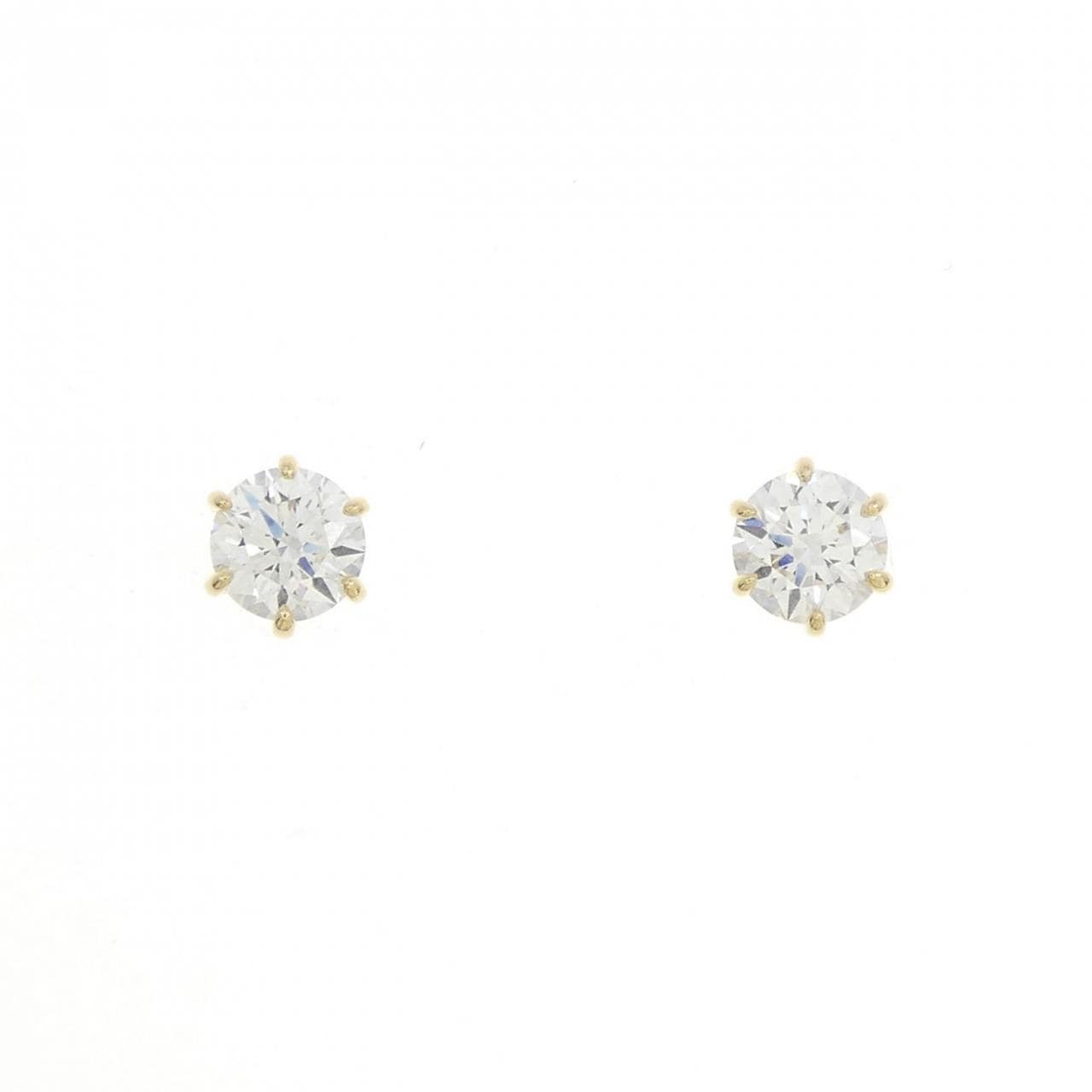 【リメイク】K18YG/ST ダイヤモンド ピアス 0.256CT 0.257CT F VS2 EXT H&C