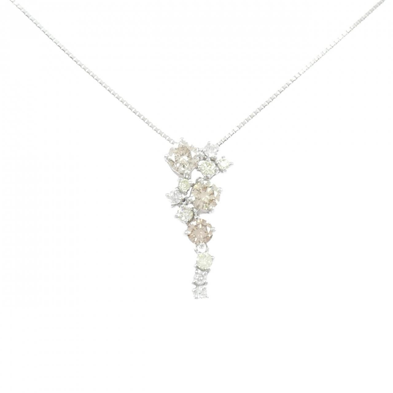 K18WG ダイヤモンド ネックレス 1.221CT