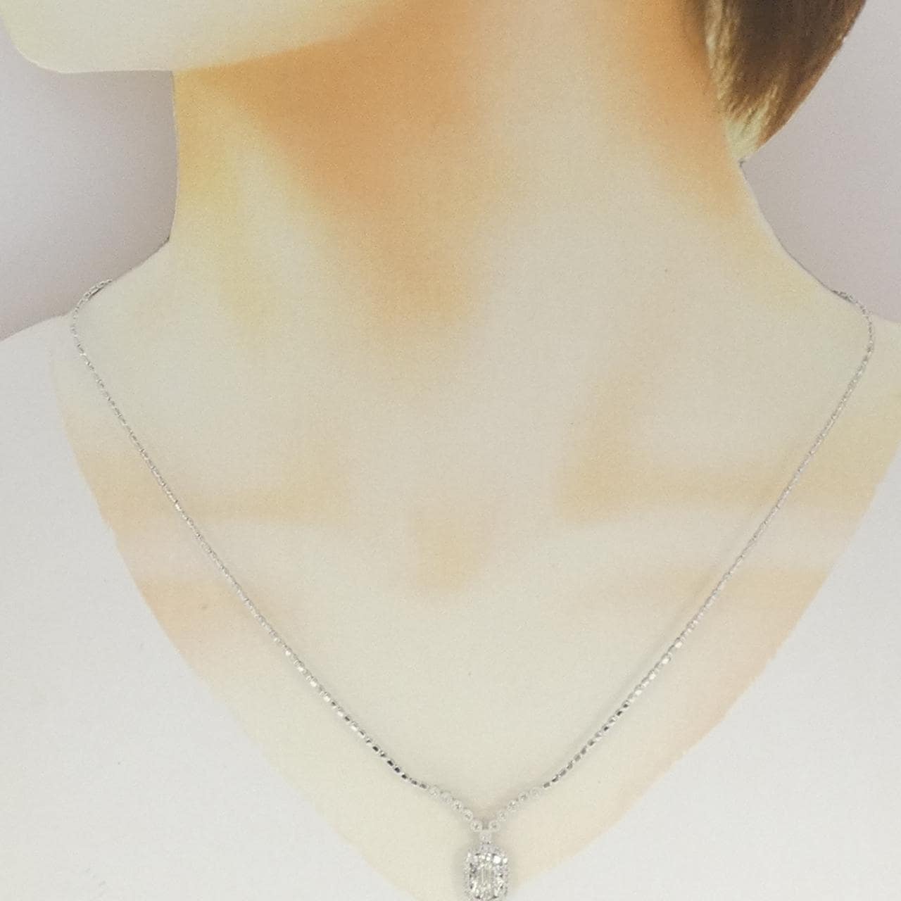【新品】PT900/PT850 ダイヤモンド ネックレス 0.20CT