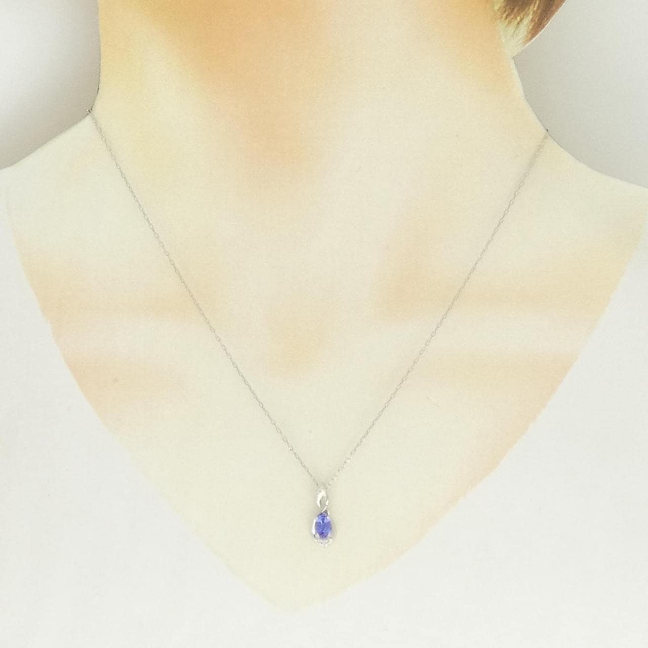 PT900/PT850 タンザナイト ネックレス 0.53CT