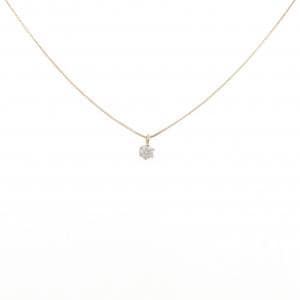 K18YG ソリティア ダイヤモンド ネックレス 0.1CT