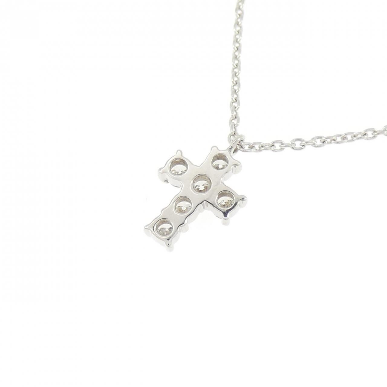 ヴァンドーム クロス ダイヤモンド ネックレス 0.18CT