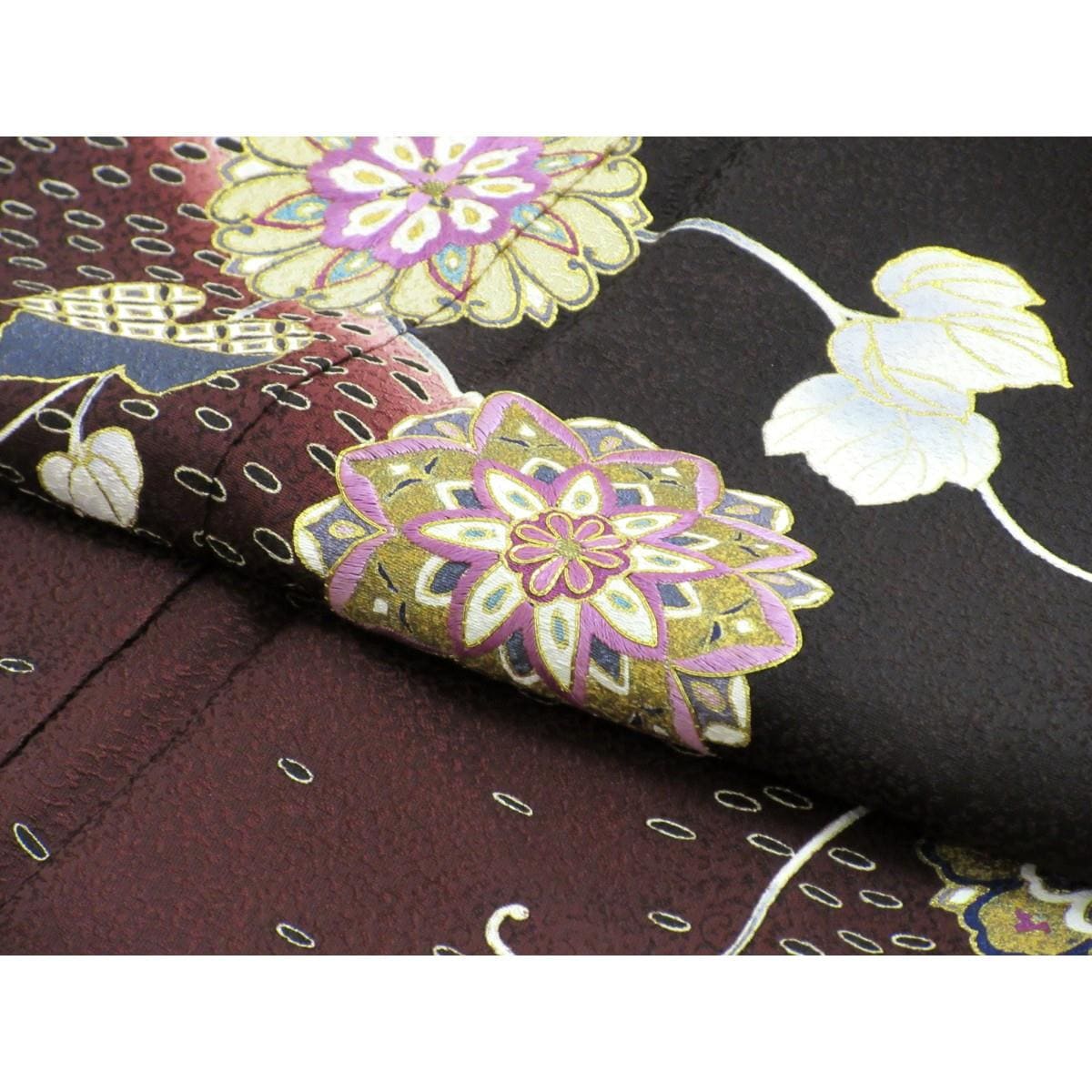 訪問着　友禅金彩加工　刺繍入り
