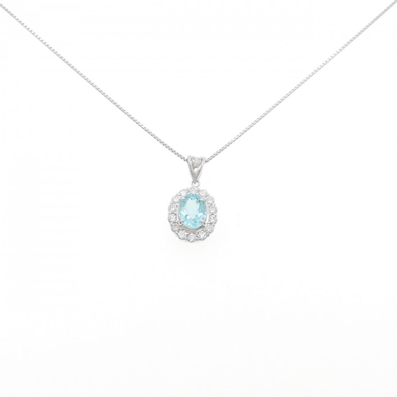 K18WG パライバトルマリン ネックレス 1.32CT