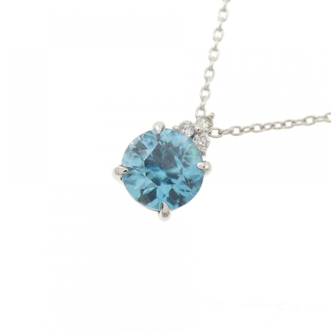 PT950/PT850 ジルコン ネックレス 1.00CT