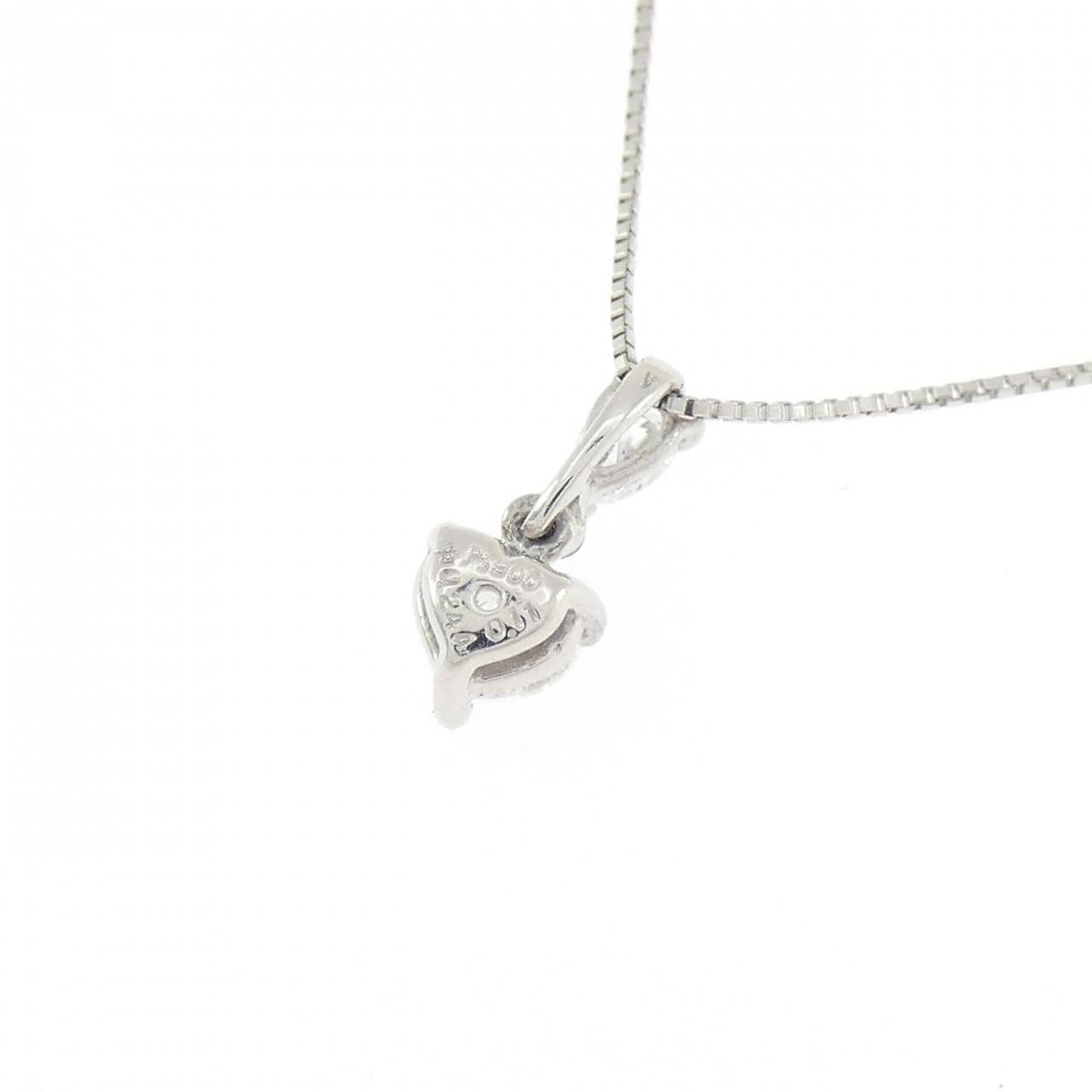 PT900/PT850 ダイヤモンド ネックレス 0.244CT F SI2 ハートシェイプ