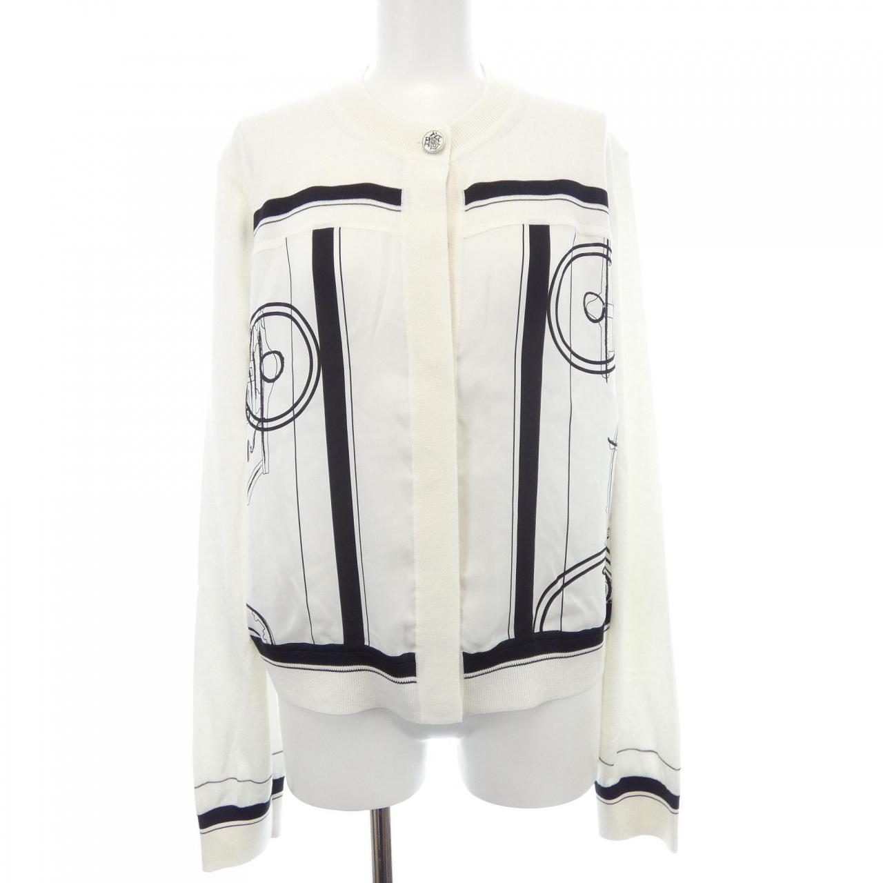 エルメス HERMES エクスリブリス アマン リヴェ Ex-Libris a Main Levee 6E2809DN カーディガン