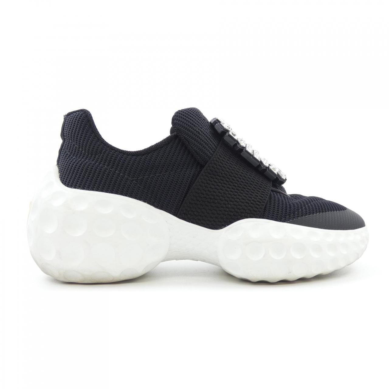 ロジェヴィヴィエ ROGER VIVIER テクニカル ファブリック ヴィヴラン ライト ストラスバックル スニーカー