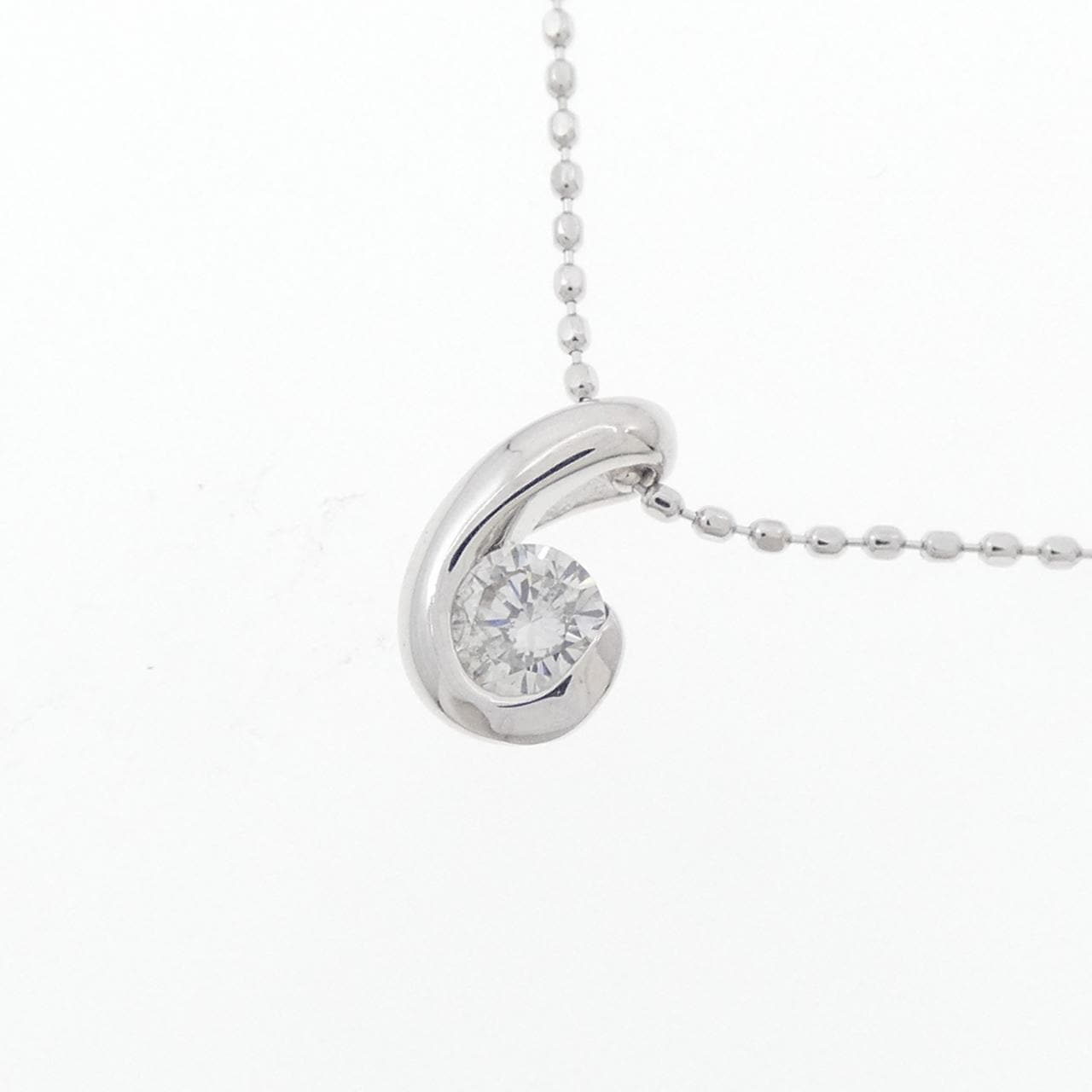 K18WG ダイヤモンド ネックレス 0.15CT