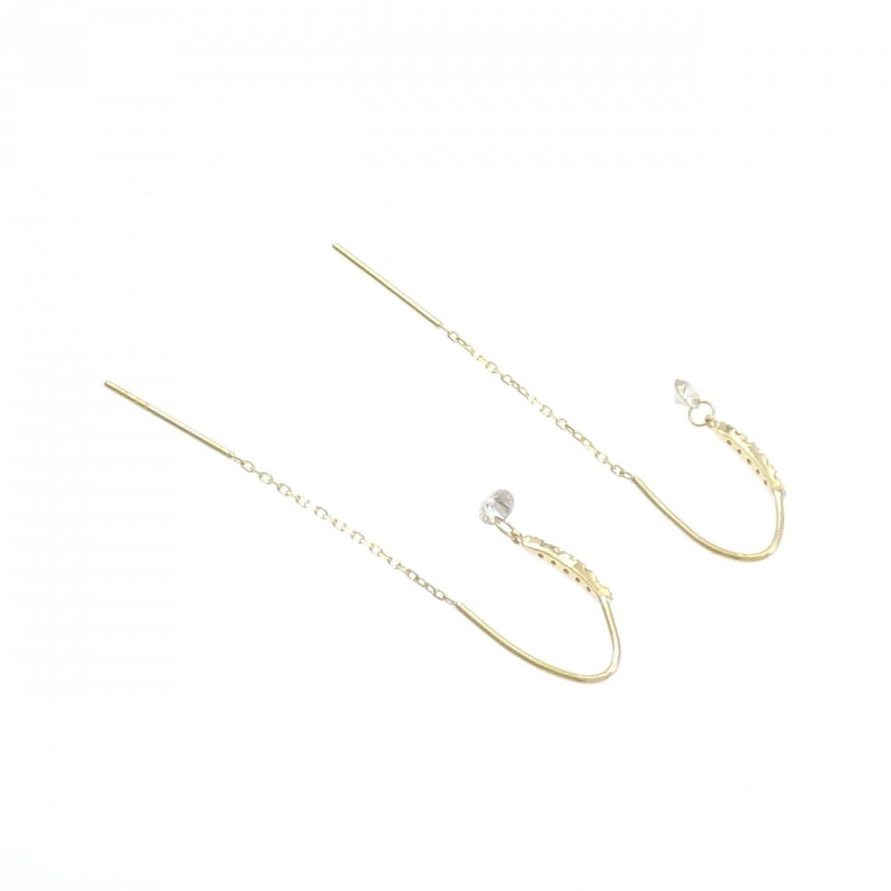 K18YG ダイヤモンド ピアス 0.22CT