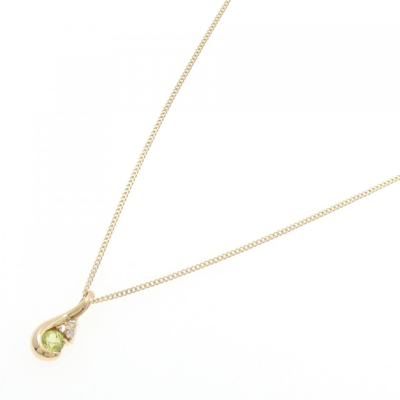 K18YG ペリドット ネックレス