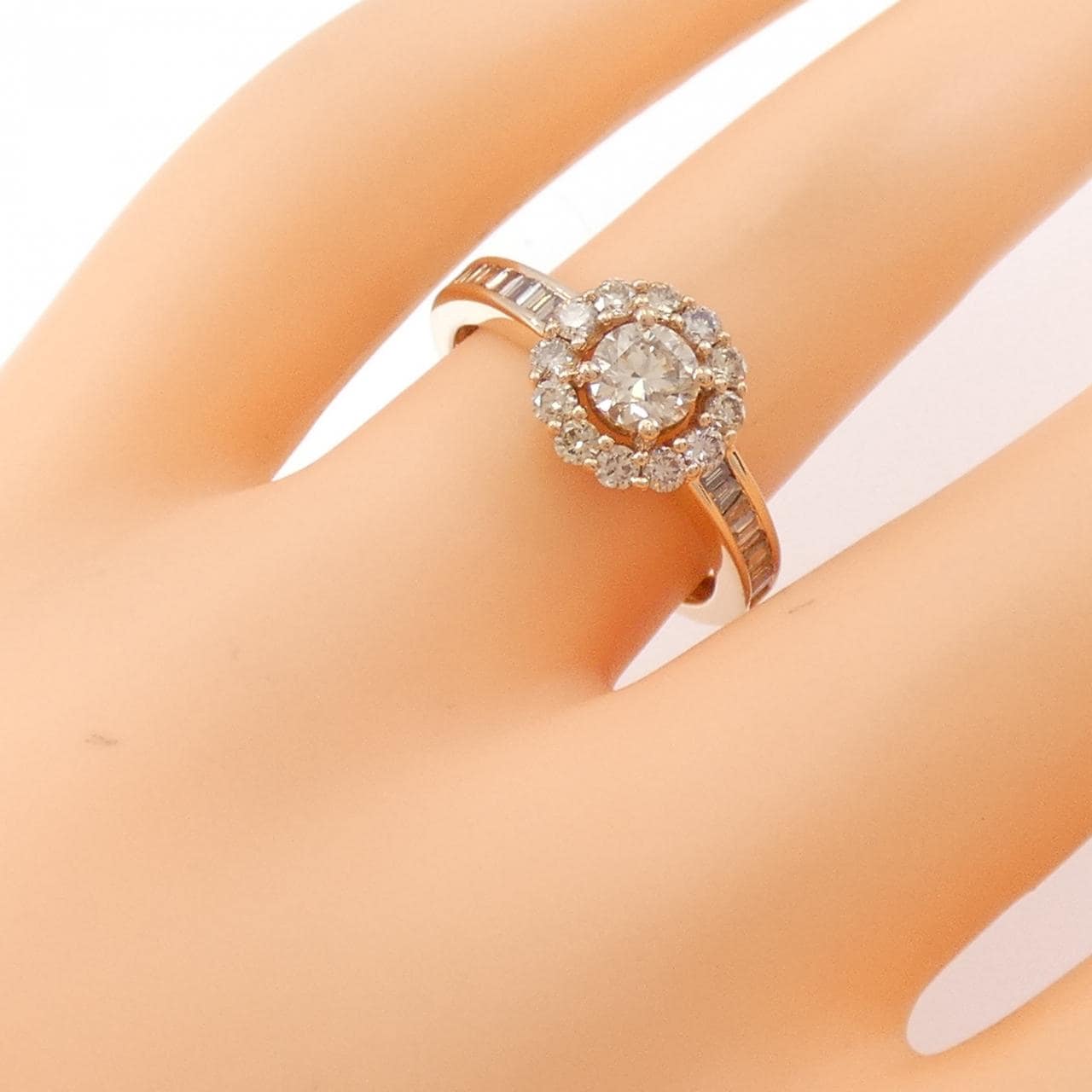 K18PG ダイヤモンド リング 0.40CT