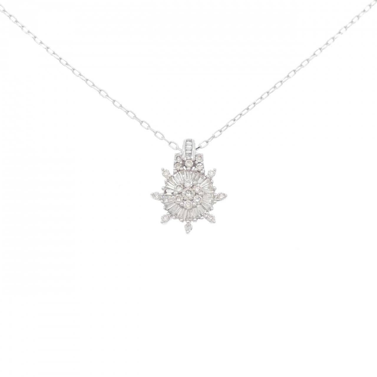 K18WG ダイヤモンド ネックレス 0.29CT