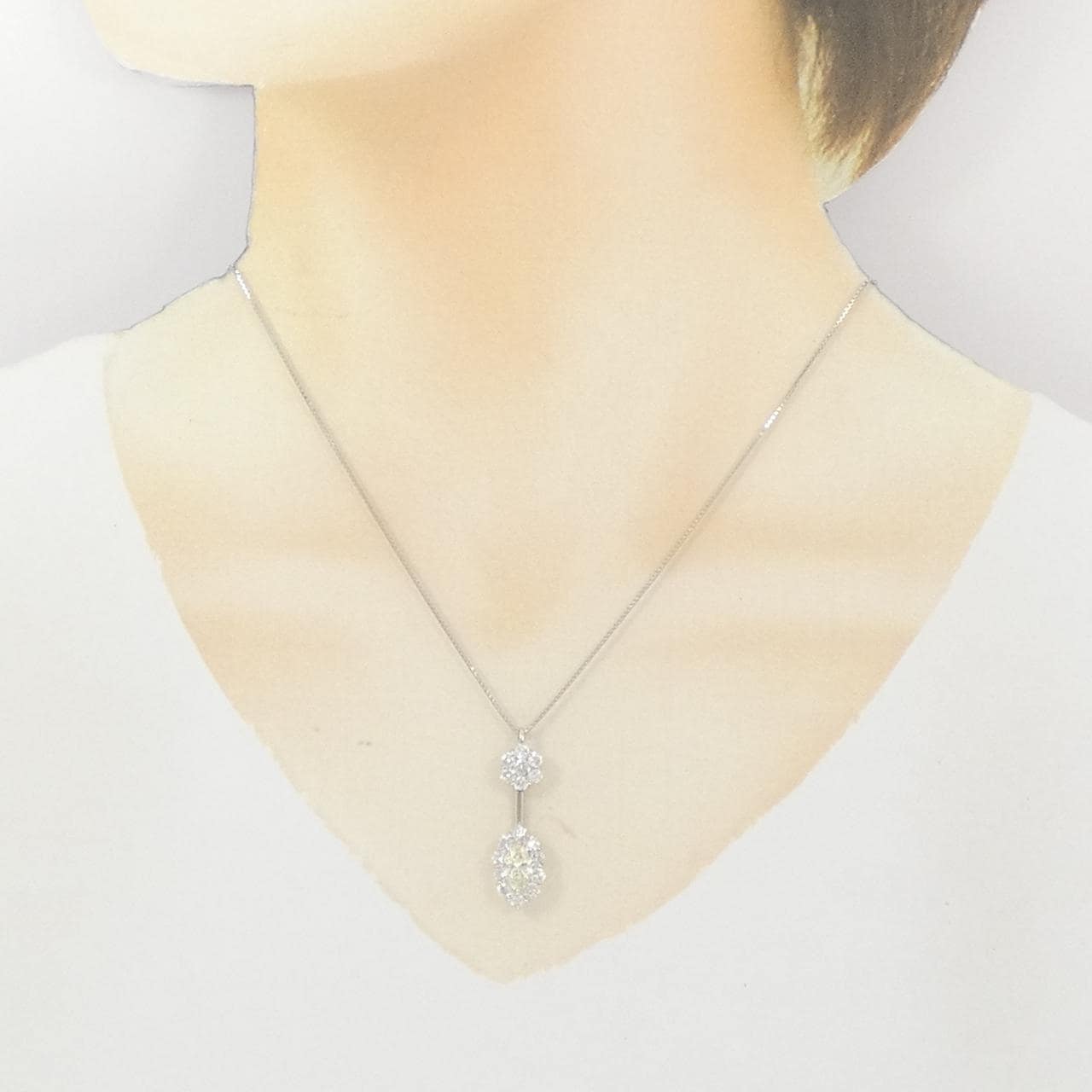 PT900/PT850 ダイヤモンド ネックレス 0.741CT