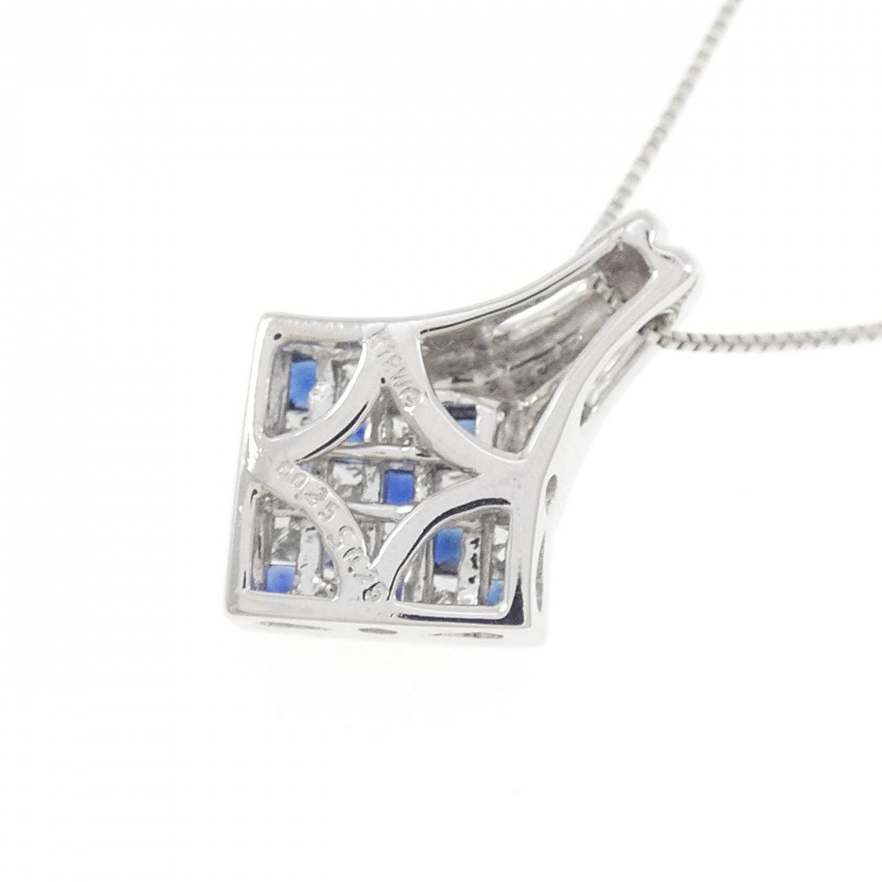 K18WG サファイヤ ネックレス 0.25CT