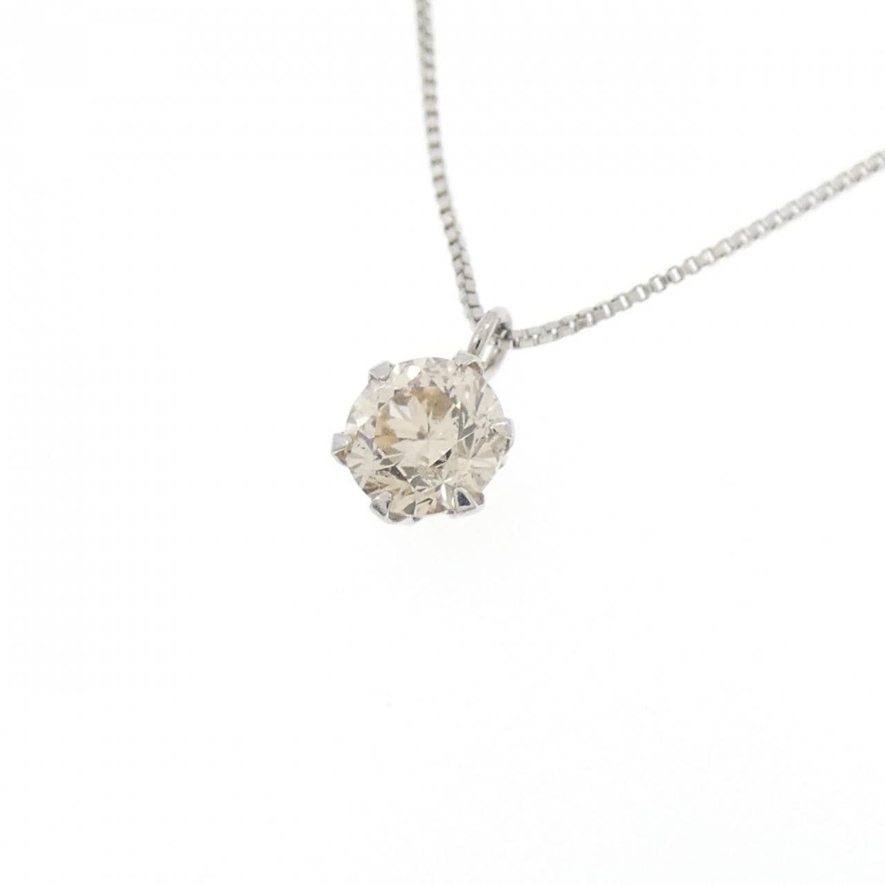 PT900/PT850 ソリティア ダイヤモンド ネックレス 0.30CT