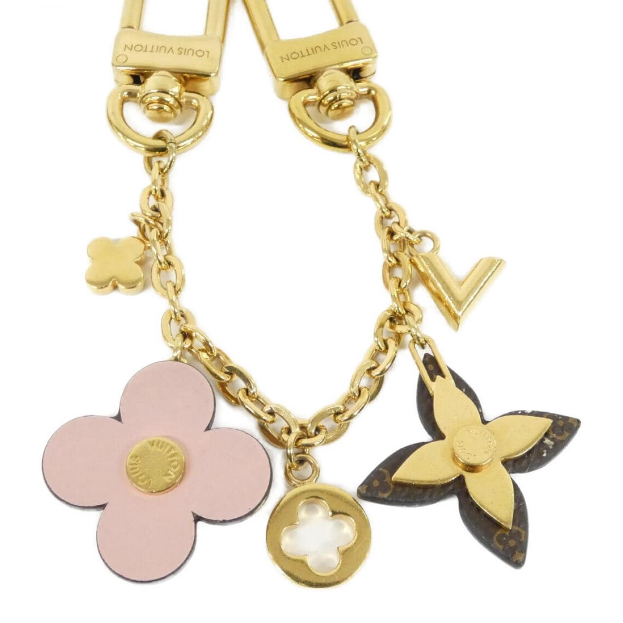 ルイヴィトン バッグチャーム チェーン ブルーミング フラワー M01414 キーリング