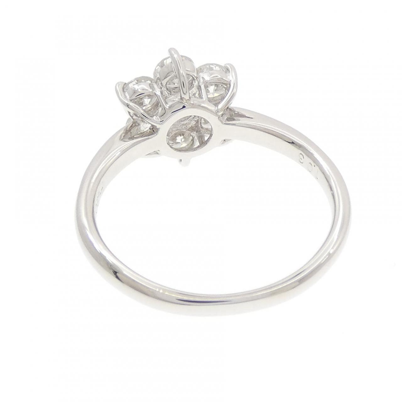 PT900 フラワー ダイヤモンド リング 1.03CT