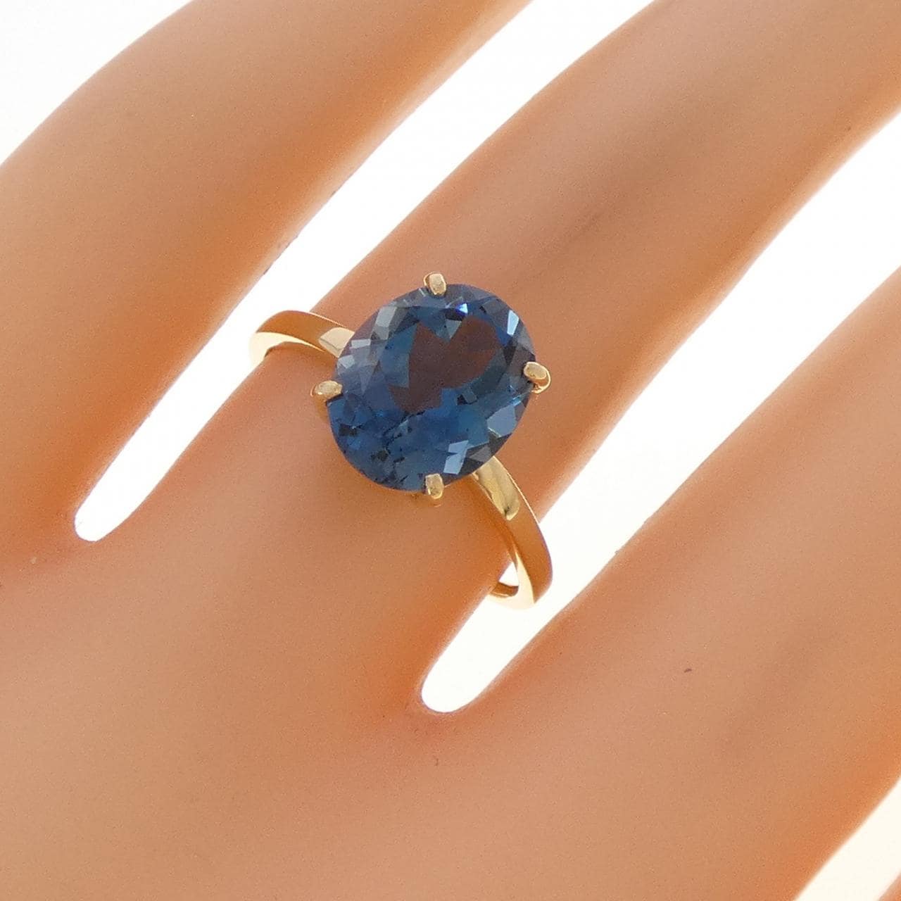 K18YG ブルートパーズ リング 2.50CT