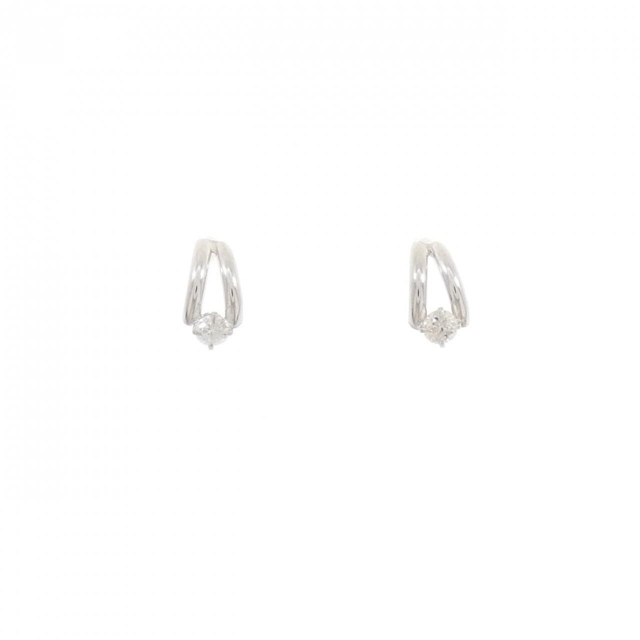 PT900 ダイヤモンド ピアス 0.10CT