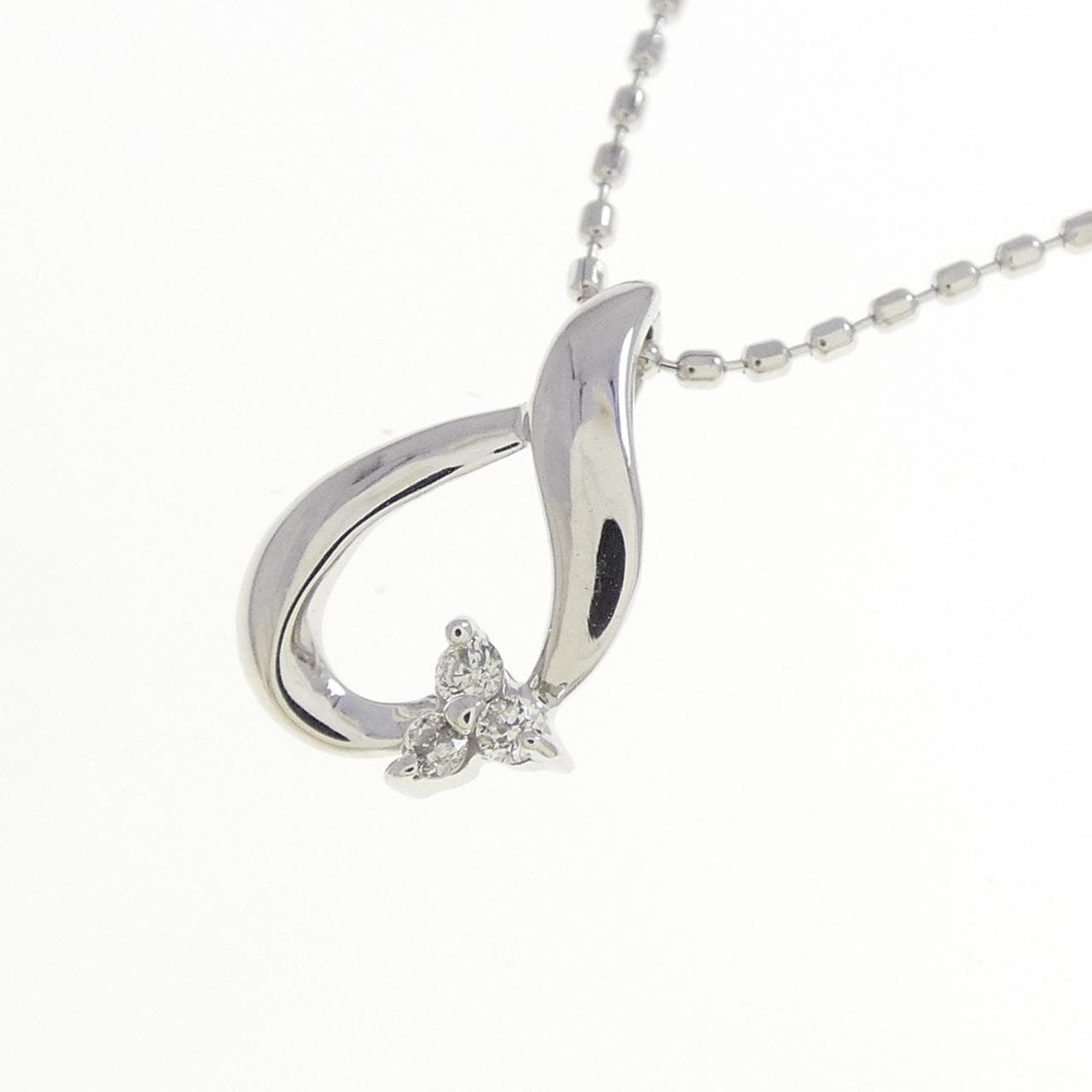 K10WG ダイヤモンド ネックレス 0.03CT