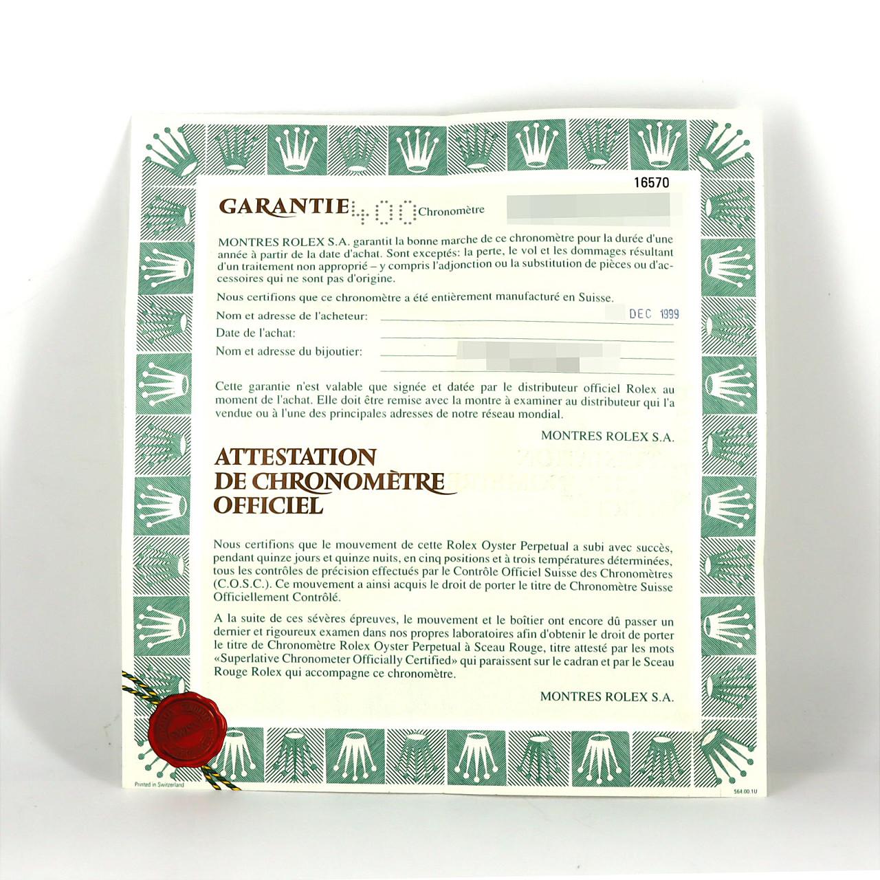 ロレックス エクスプローラーⅡ 16570 SS 自動巻 A番