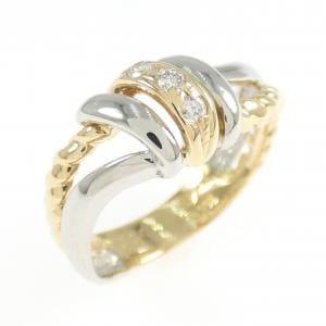 K18YG/K18WG ダイヤモンド リング 0.16CT