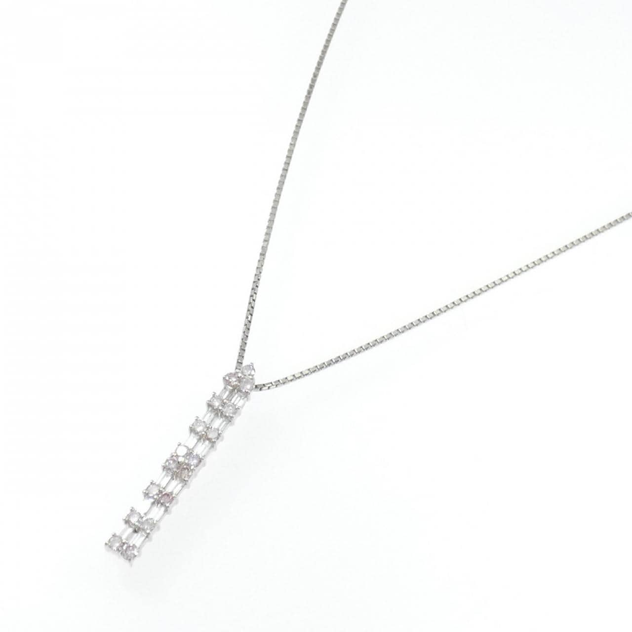 PT900/PT850 ピンクダイヤモンド ネックレス 0.64CT