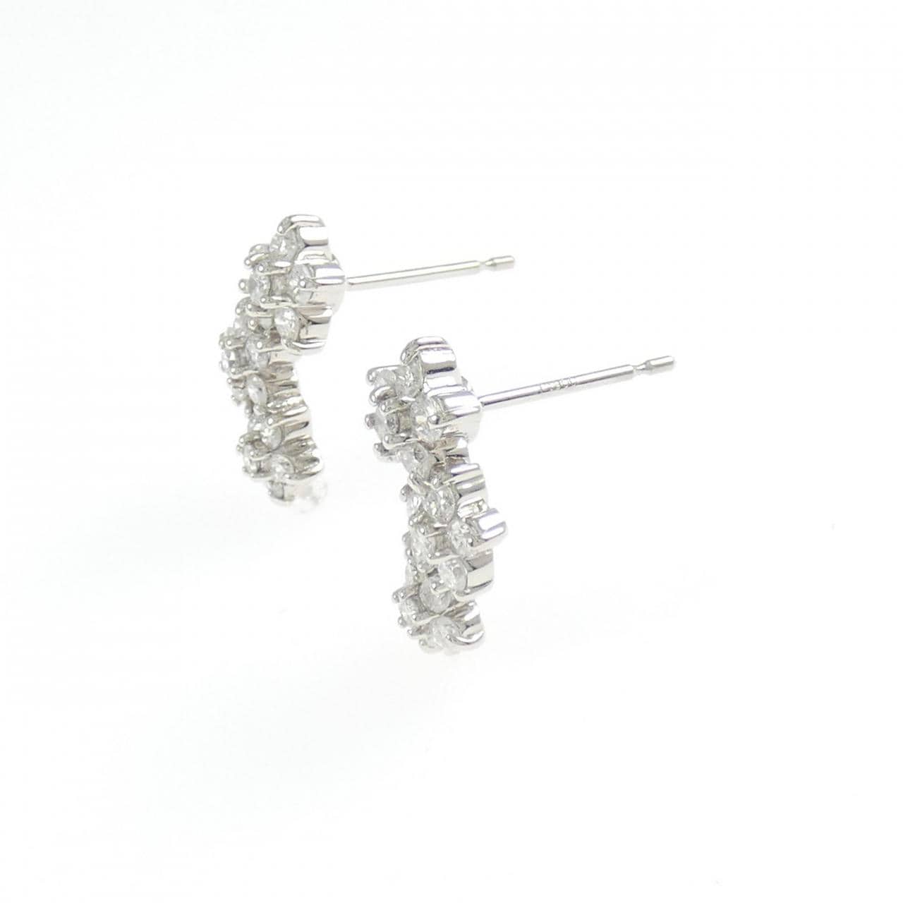 PT900 花朵鑽石耳環 0.80克拉