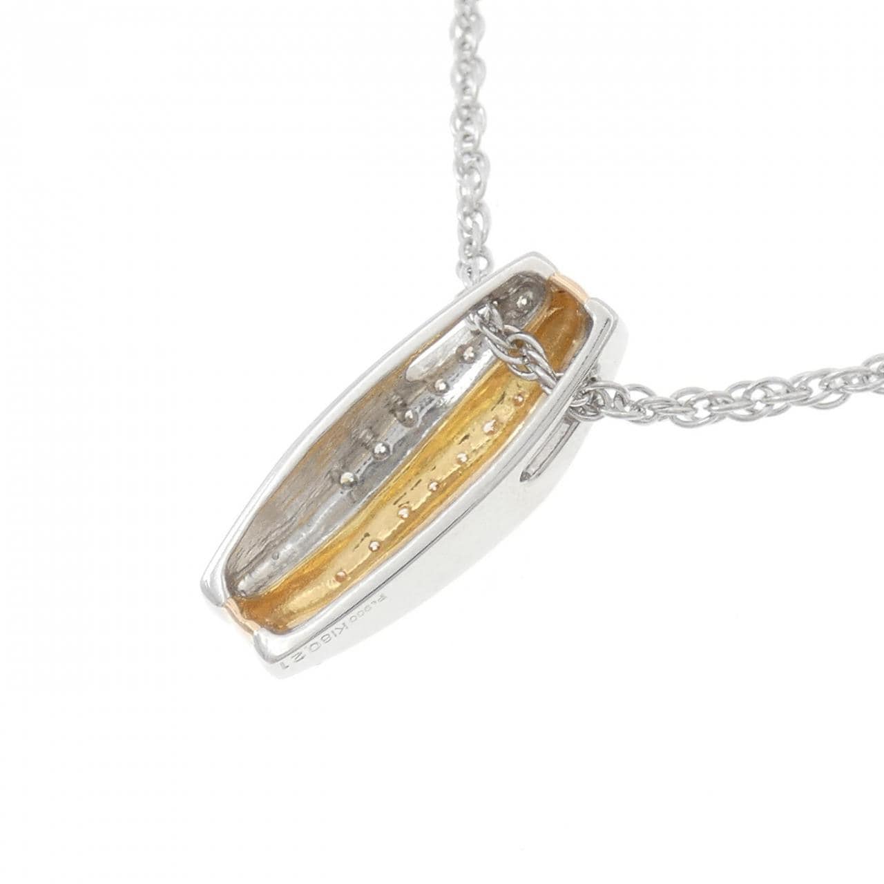 K18PG/PT900/PT850 ダイヤモンド ネックレス 0.21CT