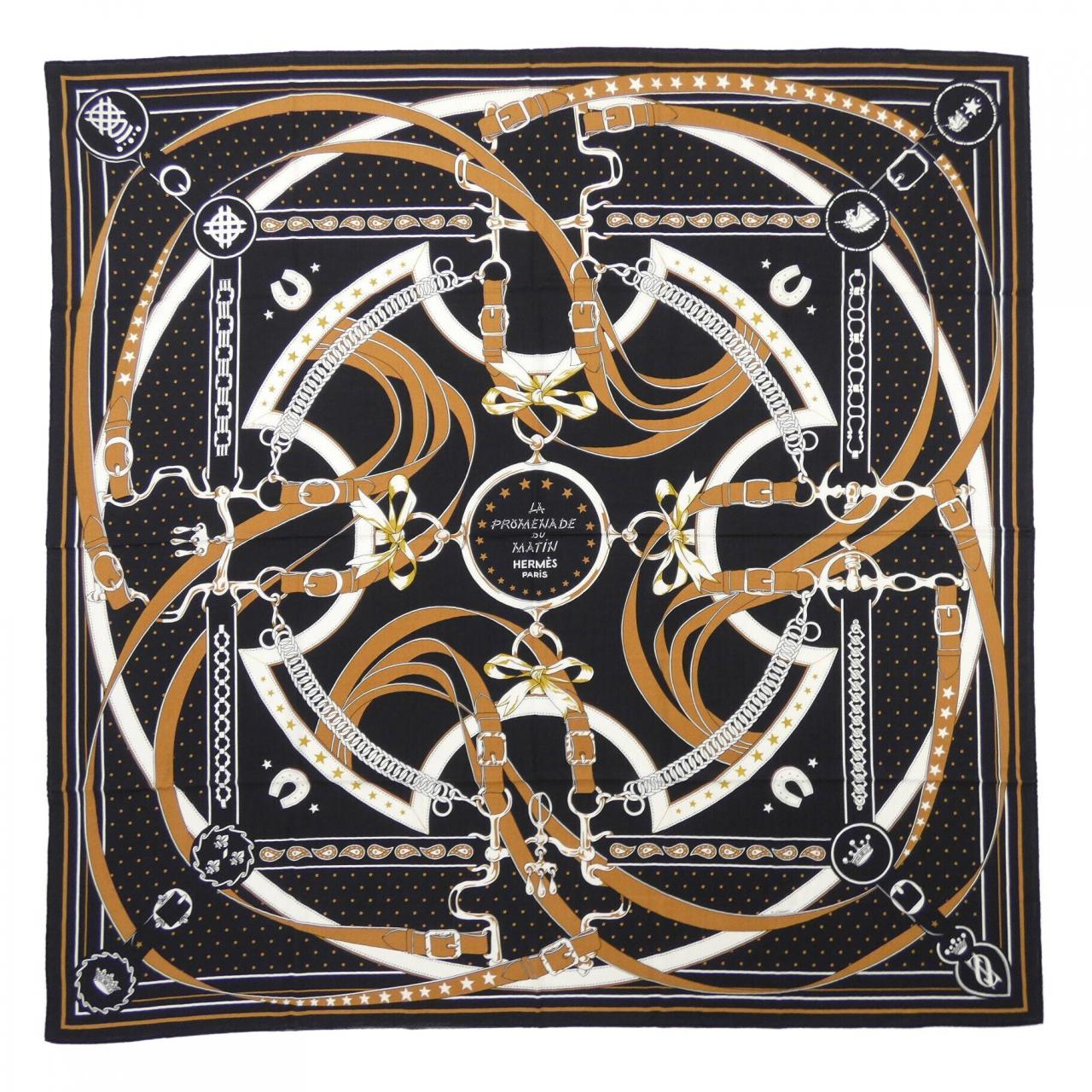 エルメス HERMES LA PROMENADE DU MATIN BANDANA H243986S カレジェアン140 ショール