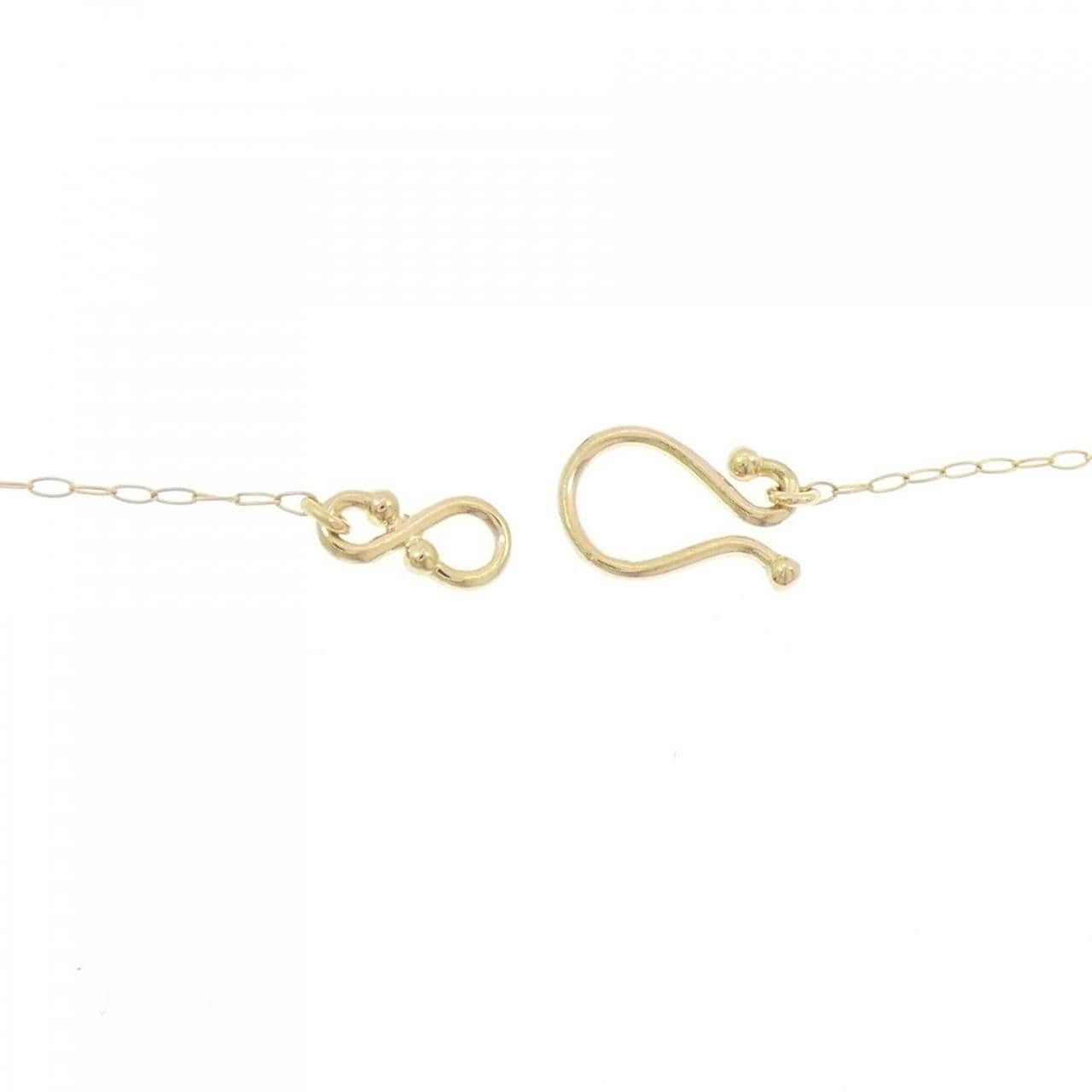 K18YG/PT900 ダイヤモンド ネックレス 0.04CT