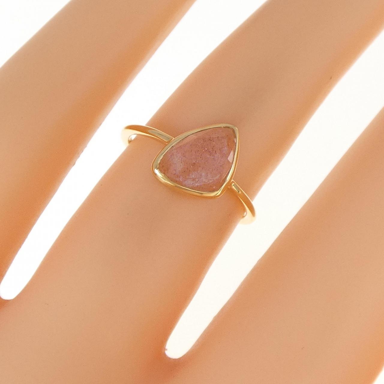 K18YG クオーツ リング 0.85CT