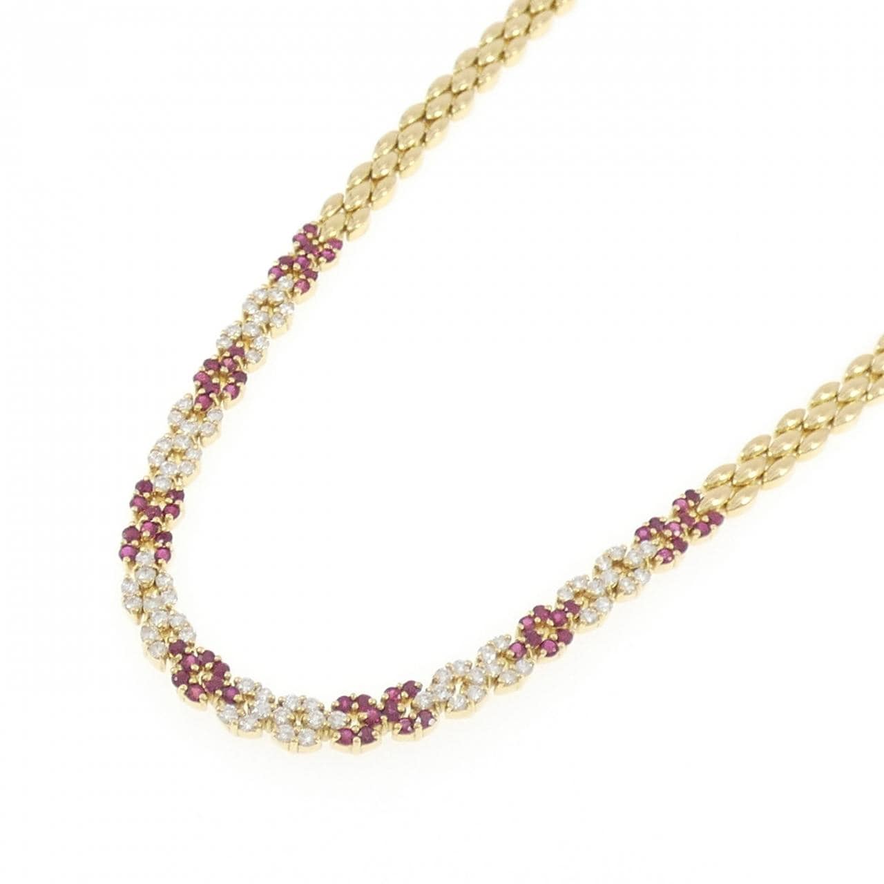 750YG ルビー ネックレス 3.12CT