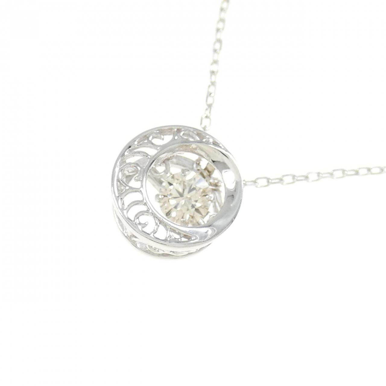 K18WG ダイヤモンド ネックレス 0.22CT