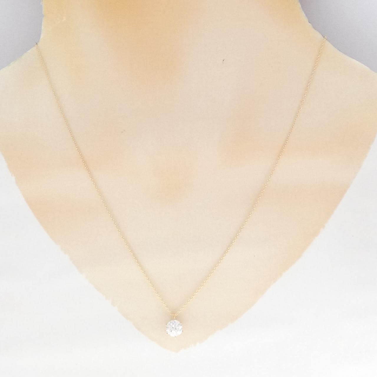 【リメイク】K18YG ソリティア ダイヤモンド ネックレス 1.035CT H I1 VG