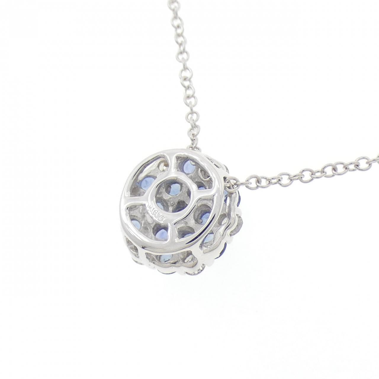 K18WG サファイヤ ネックレス