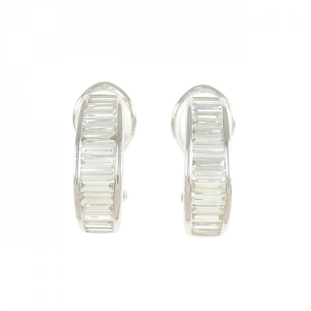K18WG ダイヤモンド ピアス 2.03CT