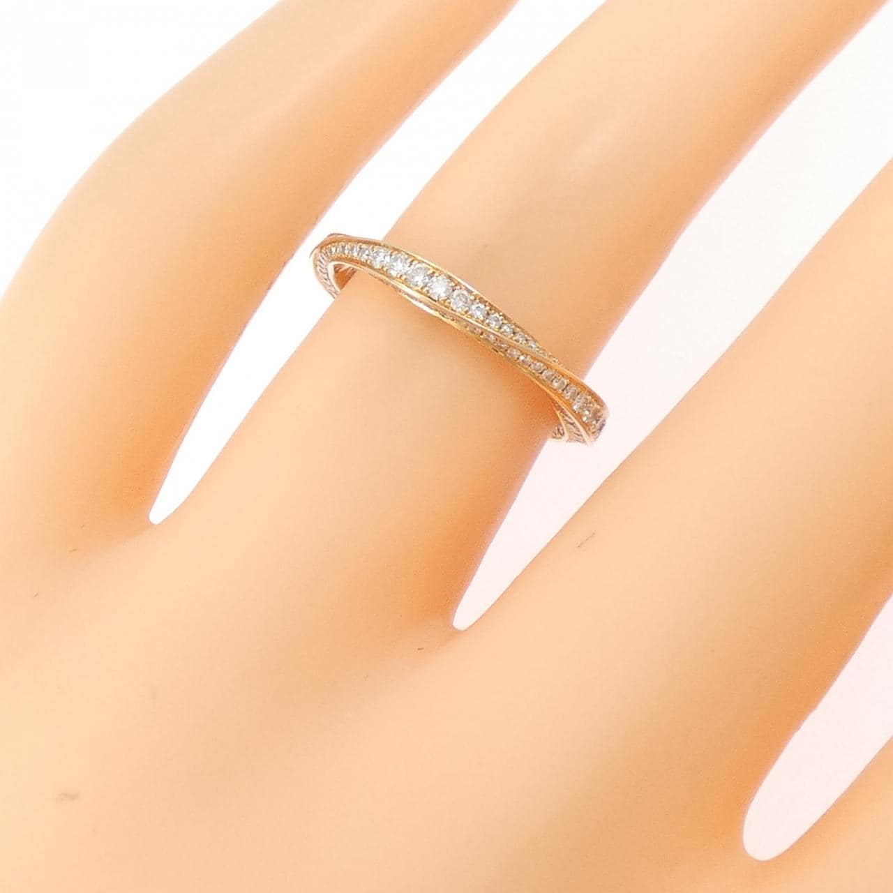 グラフ スパイラル パヴェ リング