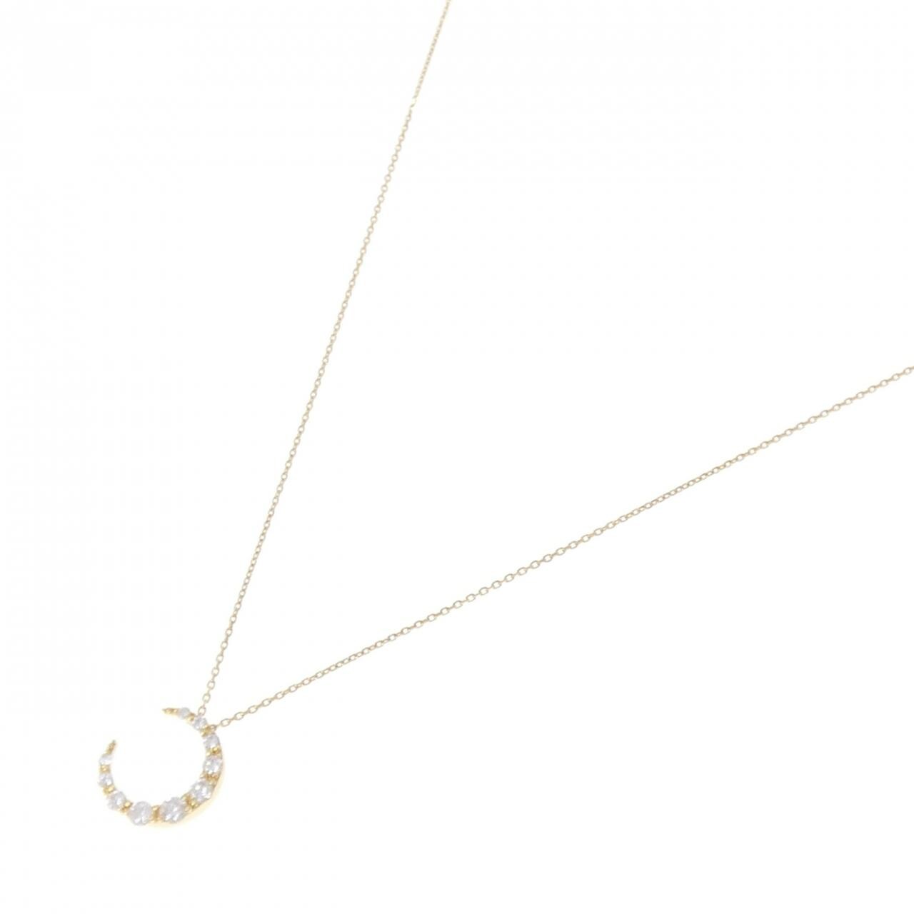 スタージュエリー ムーン ダイヤモンド ネックレス 0.31CT